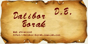 Dalibor Borak vizit kartica